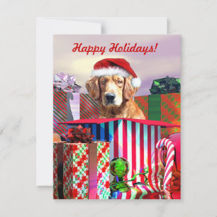 Golden Retriever Christmas Surprise Invitation