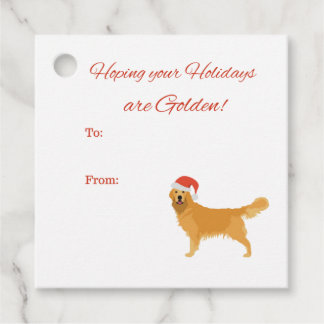 Golden Retriever Christmas Tags