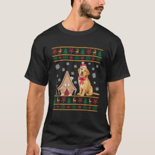 Golden Retriever Christmas Ugly Sweater xmas bowti