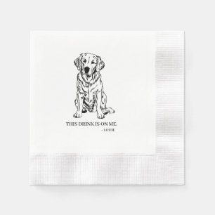 Golden Retriever Cocktail Napkin