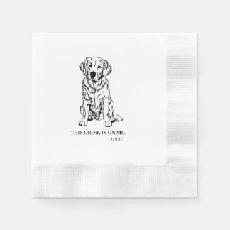Golden Retriever Cocktail Napkin