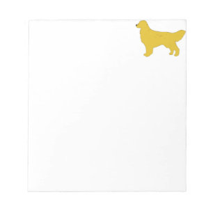 golden retriever colour silhouette notepad