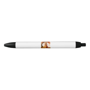 Golden Retriever Cozy Autumn Thanksgiving Black Ink Pen