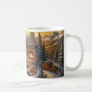 Golden Retriever Cozy Cabin Mug