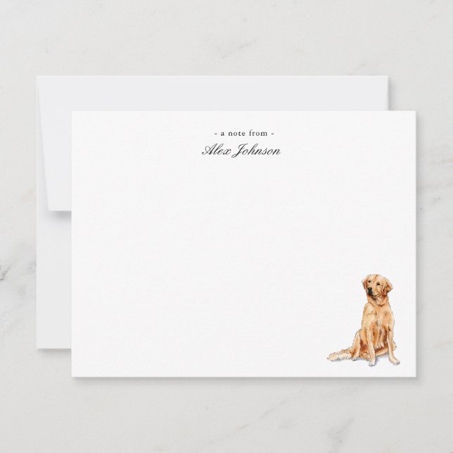 Golden Retriever Custom Flat Merci Notes (Devant)