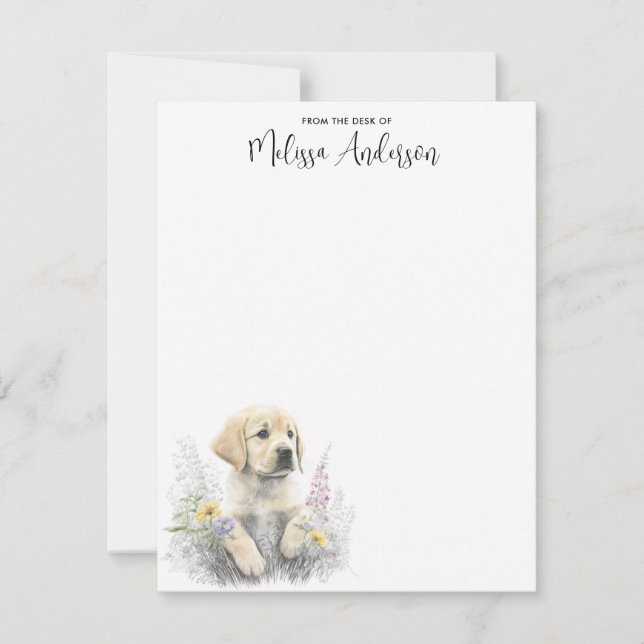 Golden Retriever Cute Puppy Dog Personalized Card (Front)