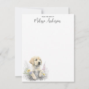 Golden Retriever Cute Puppy Dog Personalized Card
