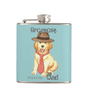 Golden Retriever Dad Hip Flask