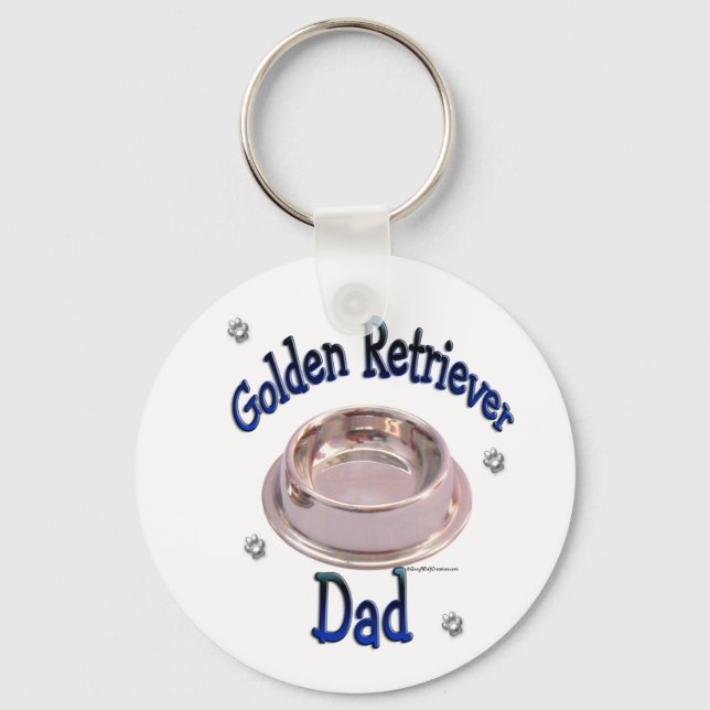 Golden Retriever Dad Keychain (Front)