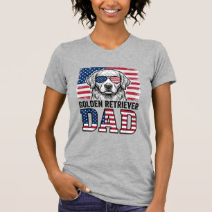 Golden Retriever Dad Patriotic Vintage Dog Shirt_1 T-Shirt