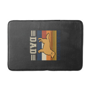 Golden Retriever Dad Retro Dog Bath Mat