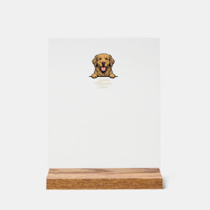 Golden Retriever Dad Vintage Engraving Acrylic Sign