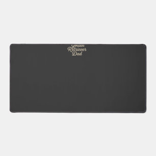 Golden Retriever Dad Vintage Engraving Desk Mat
