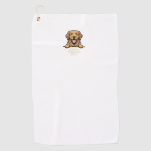 Golden Retriever Dad Vintage Engraving Golf Towel