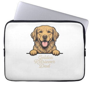 Golden Retriever Dad Vintage Engraving Laptop Sleeve