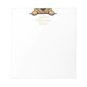 Golden Retriever Dad Vintage Engraving Notepad