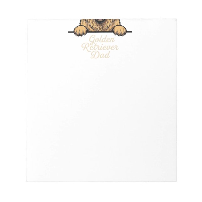 Golden Retriever Dad Vintage Engraving Notepad (Front)