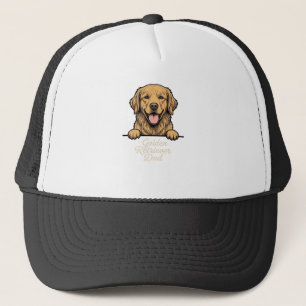 Golden Retriever Dad Vintage Engraving Trucker Hat