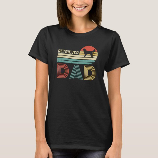 Golden Retriever Dad Vintage Retro Dog T-Shirt (Front)