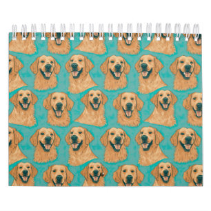 Golden Retriever Desktop Calendar