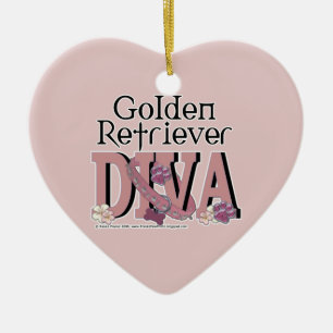 Golden Retriever DIVA Ceramic Ornament