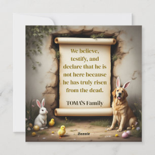 Golden Retriever dog and the message Holiday Card