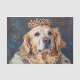 Golden Retriever Dog Art Dressed as Royalty Tissue Paper