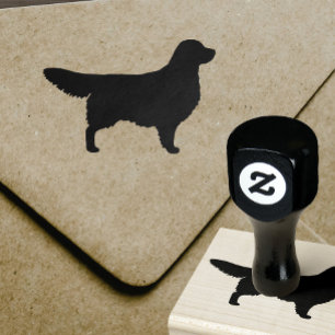 Golden Retriever Dog Breed Silhouette Rubber Stamp