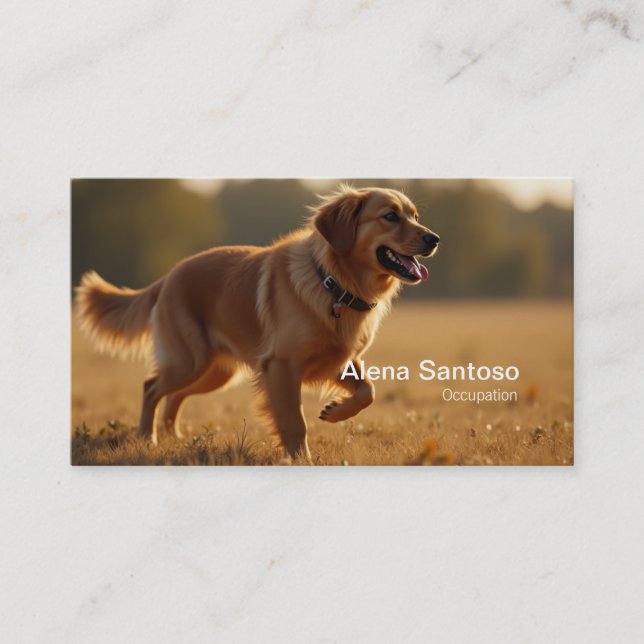 Golden Retriever Dog Business Card (Front)