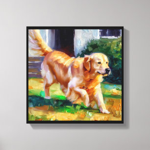 Golden Retriever Dog Canvas Print