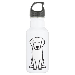 Golden Retriever Dog Cartoon 532 Ml Water Bottle