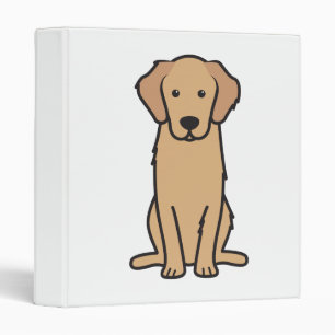 Golden Retriever Dog Cartoon Binder