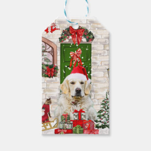 Golden Retriever Dog Christmas Gift Tags