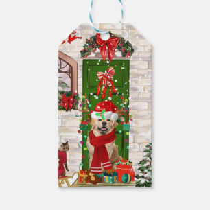 Golden Retriever Dog Christmas  Gift Tags