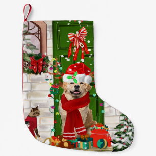 Golden Retriever Dog Christmas  Small Christmas Stocking