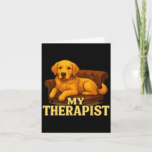 Golden Retriever Dog Clothes For Humans My Therast Card (Front)