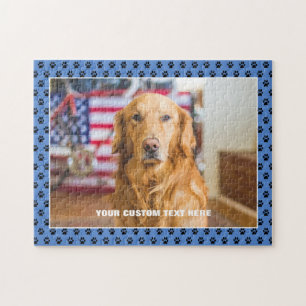Golden Retriever Dog Custom Jigsaw Puzzle