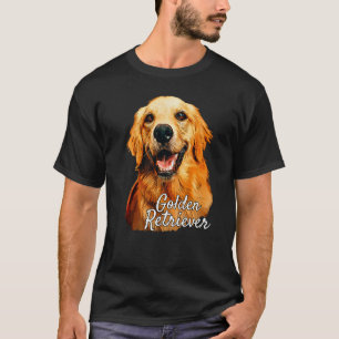 Golden Retriever Dog  Cute Golden Retreiver Puppy  T-Shirt