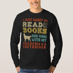 Golden Retriever Dog Dad Mom And Book T-Shirt