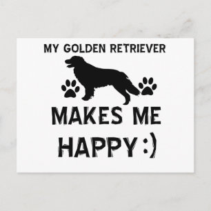 Golden Retriever dog designs Postcard