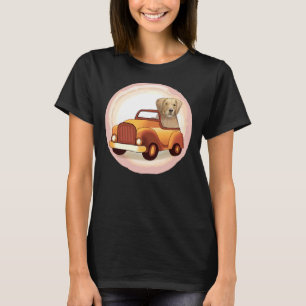 Golden Retriever Dog Driving Car T-Shirt