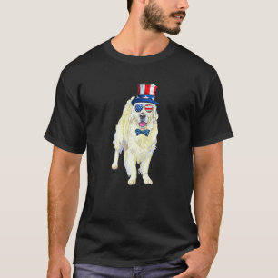 Golden Retriever Dog Fourth 4th Of July Patriotic T-Shirt