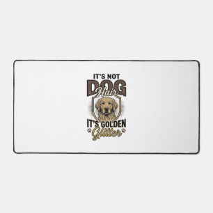 Golden Retriever Dog Hair Vintage Funny Shirt Desi Desk Mat