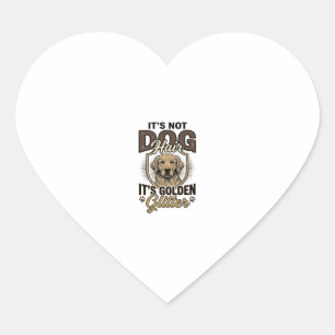 Golden Retriever Dog Hair Vintage Funny Shirt Desi Heart Sticker
