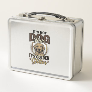 Golden Retriever Dog Hair Vintage Funny Shirt Desi Metal Lunch Box