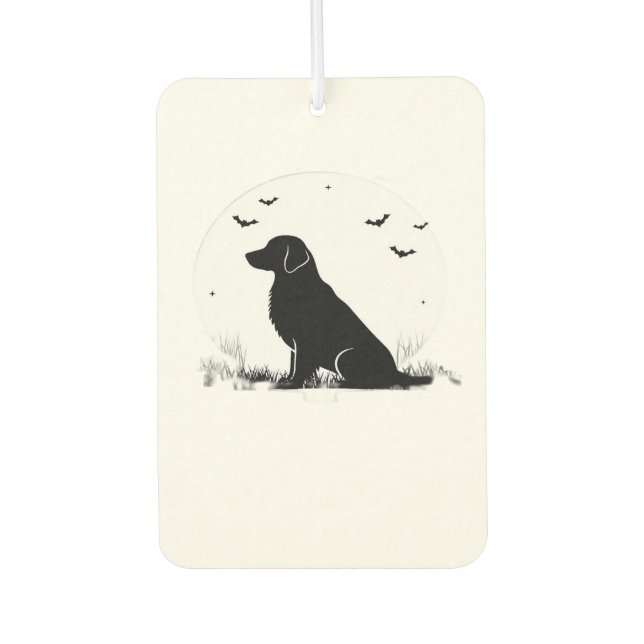 Golden Retriever Dog � Halloween Moon Silhouette O Air Freshener (Front)