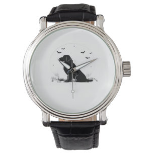 Golden Retriever Dog – Halloween Moon Silhouette O Watch