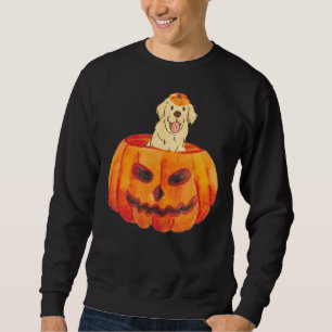 Golden Retriever Dog Happy Halloween Pumpkin Sweatshirt