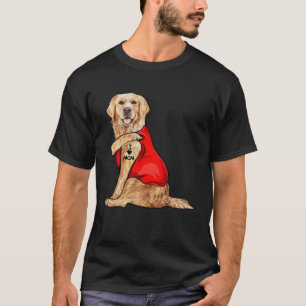 golden retriever dog I love mum tattoo T-Shirt