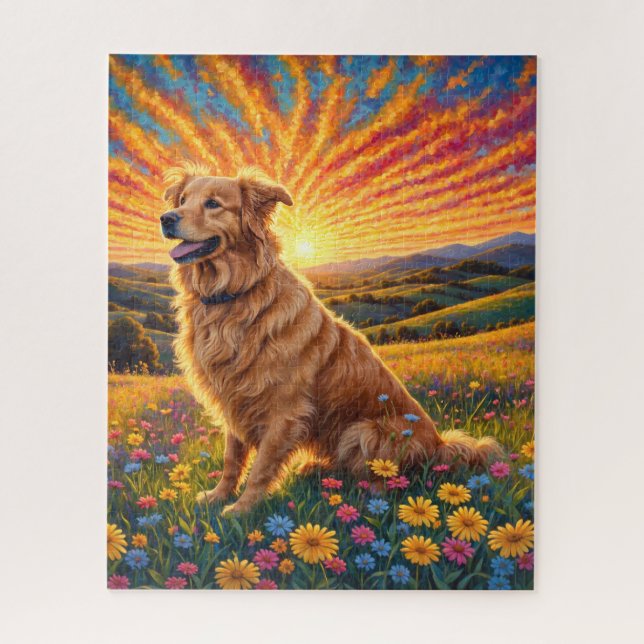Golden Retriever dog Jigsaw Puzzle (Vertical)